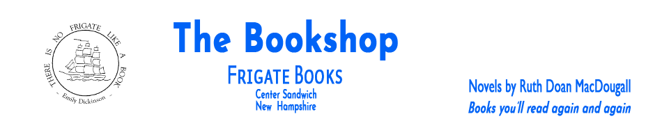 The Frigate Books Bookshop information page for each title includes an excerpt from the book, a panel that sets the dates in which that title is placed, an introduction to the book featured on that page and links to other books by Ruth Doan MacDougall, all available through this website